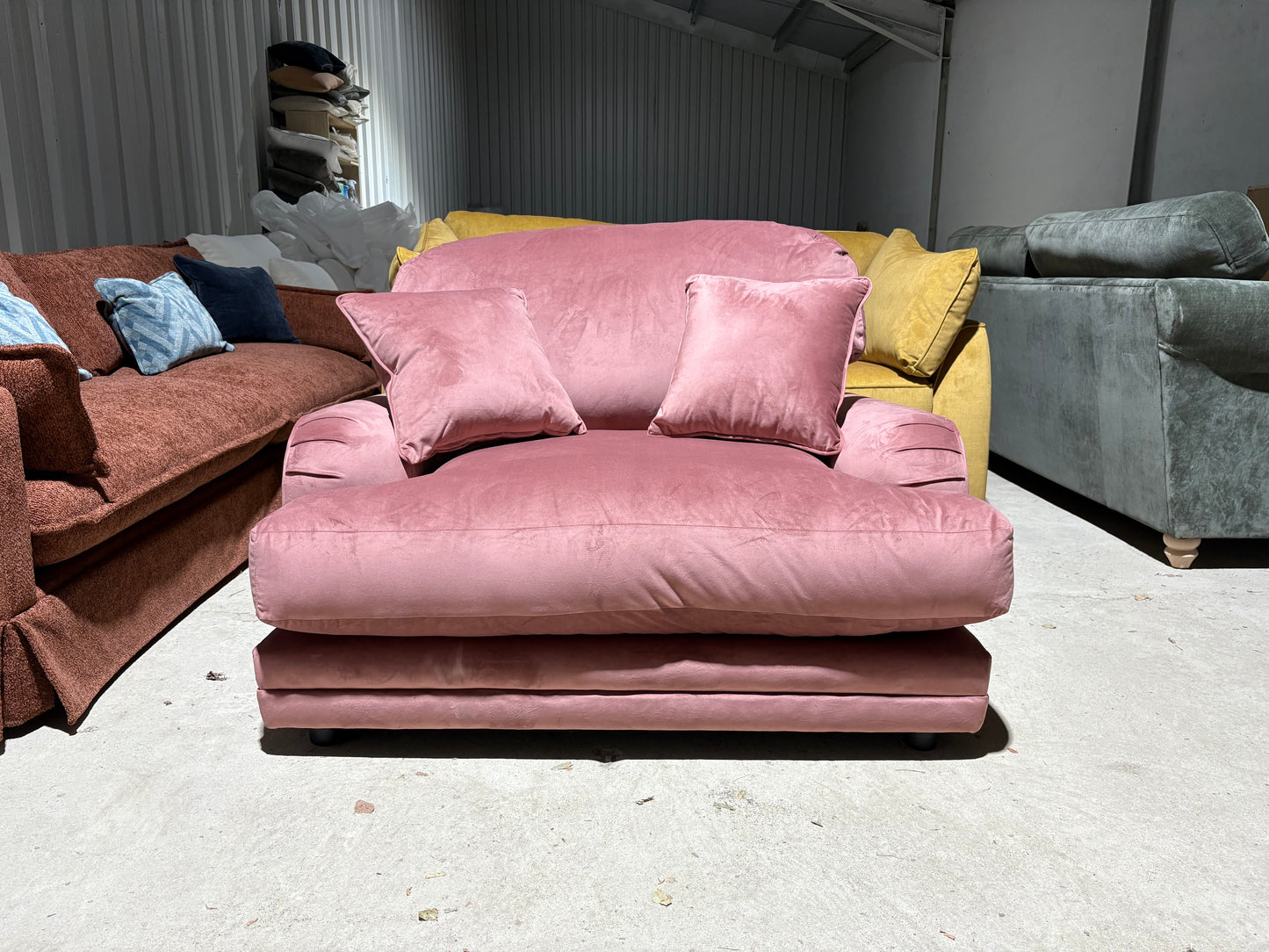 Pink Cuddler Armchair