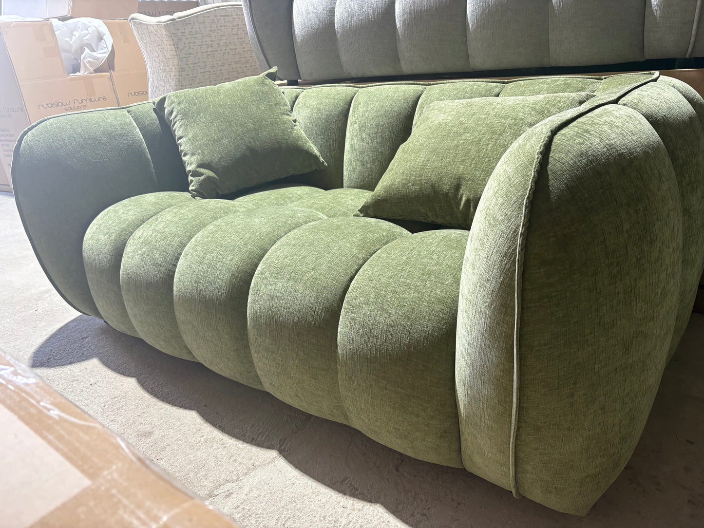 The Donside Bubble Sofa in Moss Green