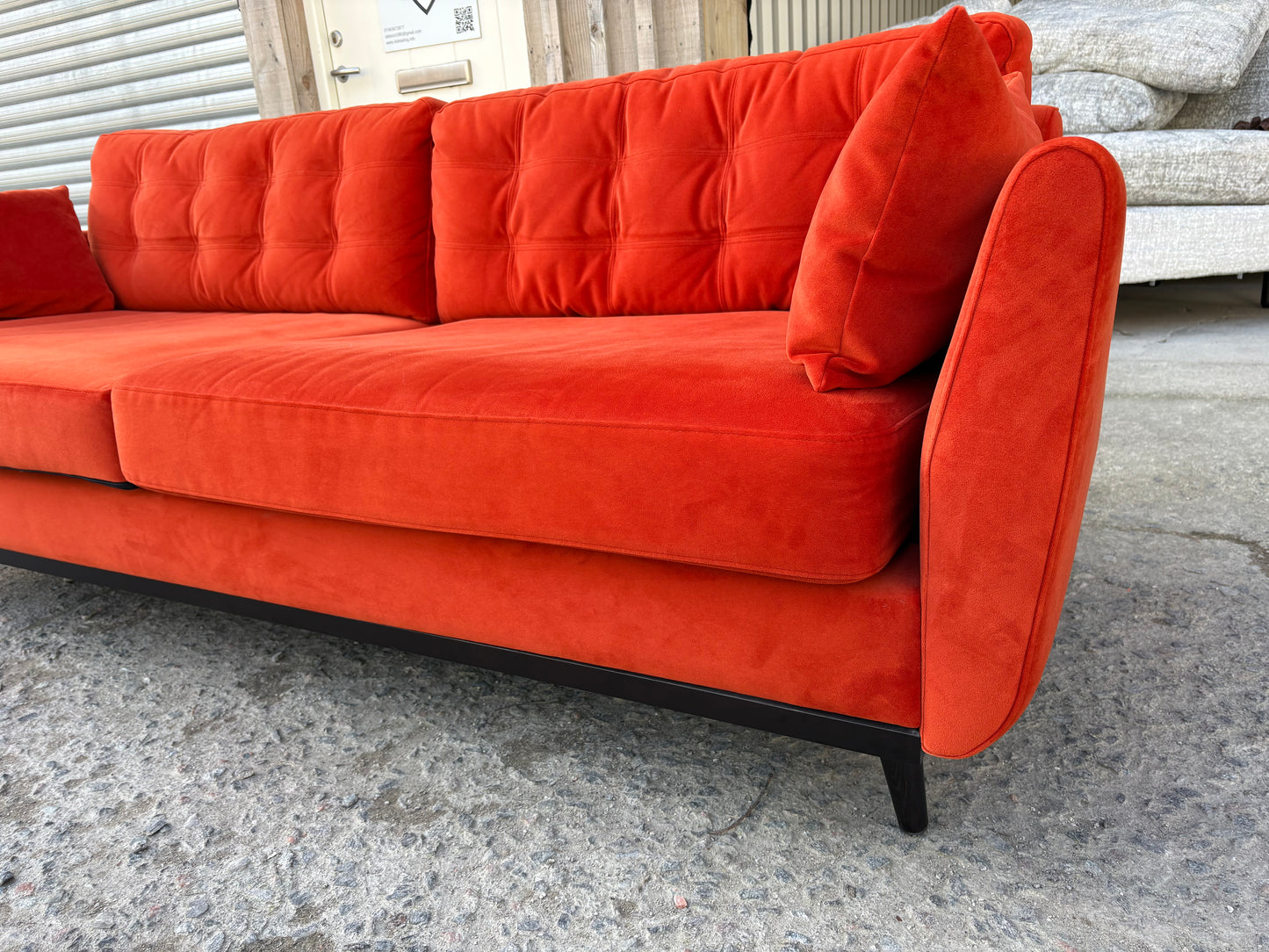 Paprika Velvet 3 seater sofa