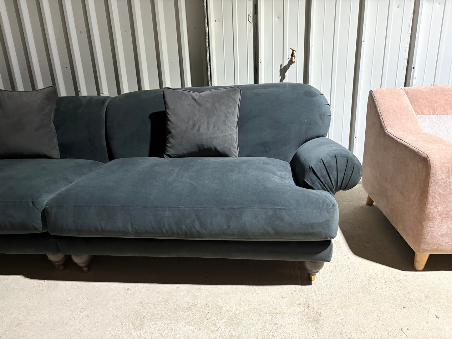4 seater sofa in Dusty Black Velvet