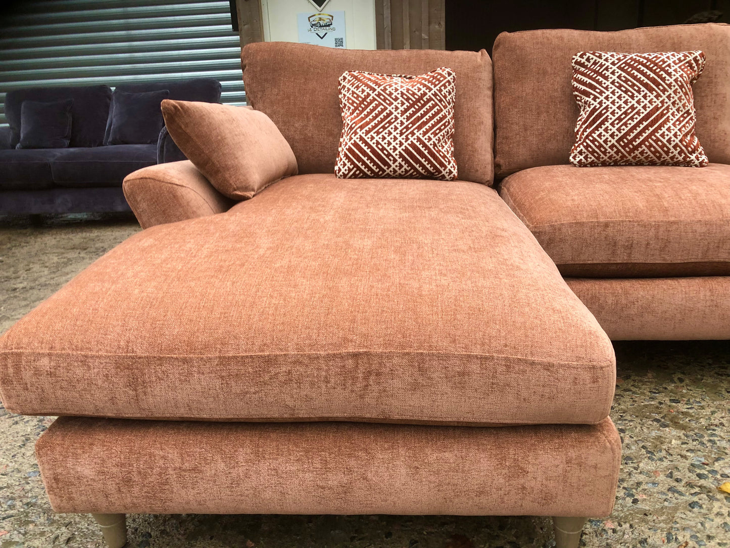 Brand new Terracotta corner sofa