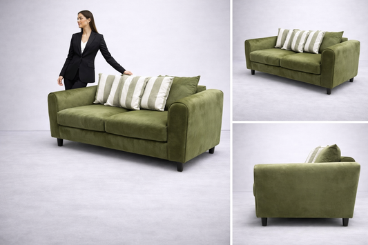 Green Velvet 2 seater sofa