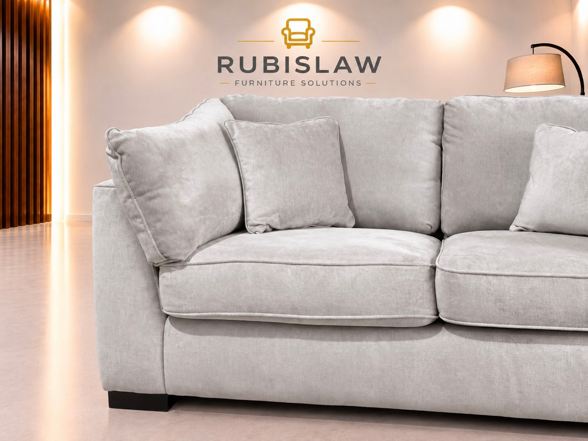 Two Seater Sofa in Ivory Velvet
