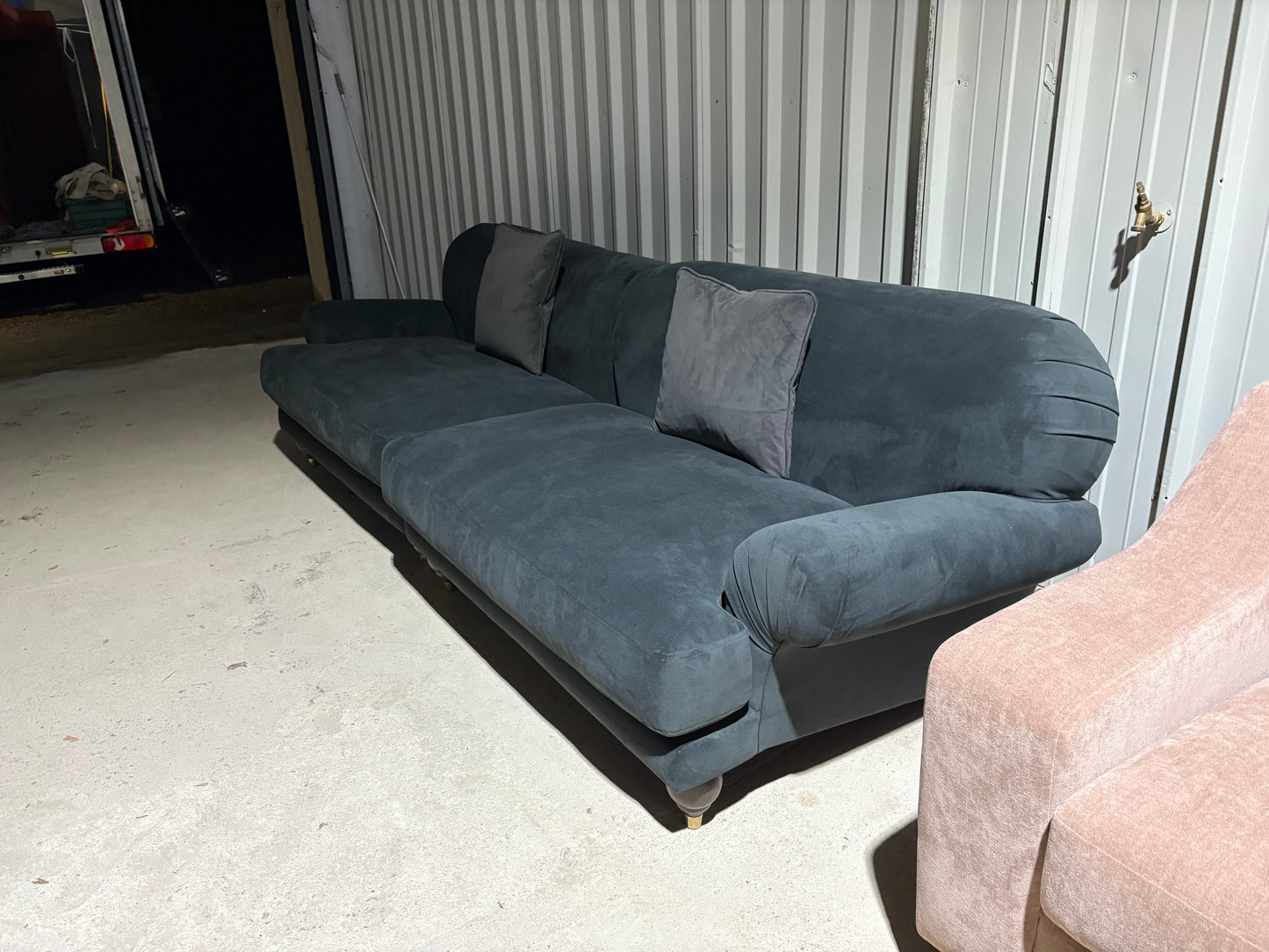 4 seater sofa in Dusty Black Velvet