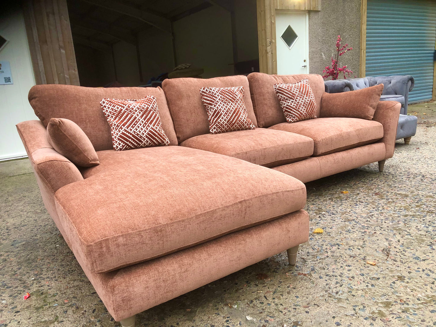 Brand new Terracotta corner sofa