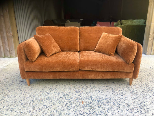 New 3 Seater Sofa in gorgeous Burnt Copper fabric.