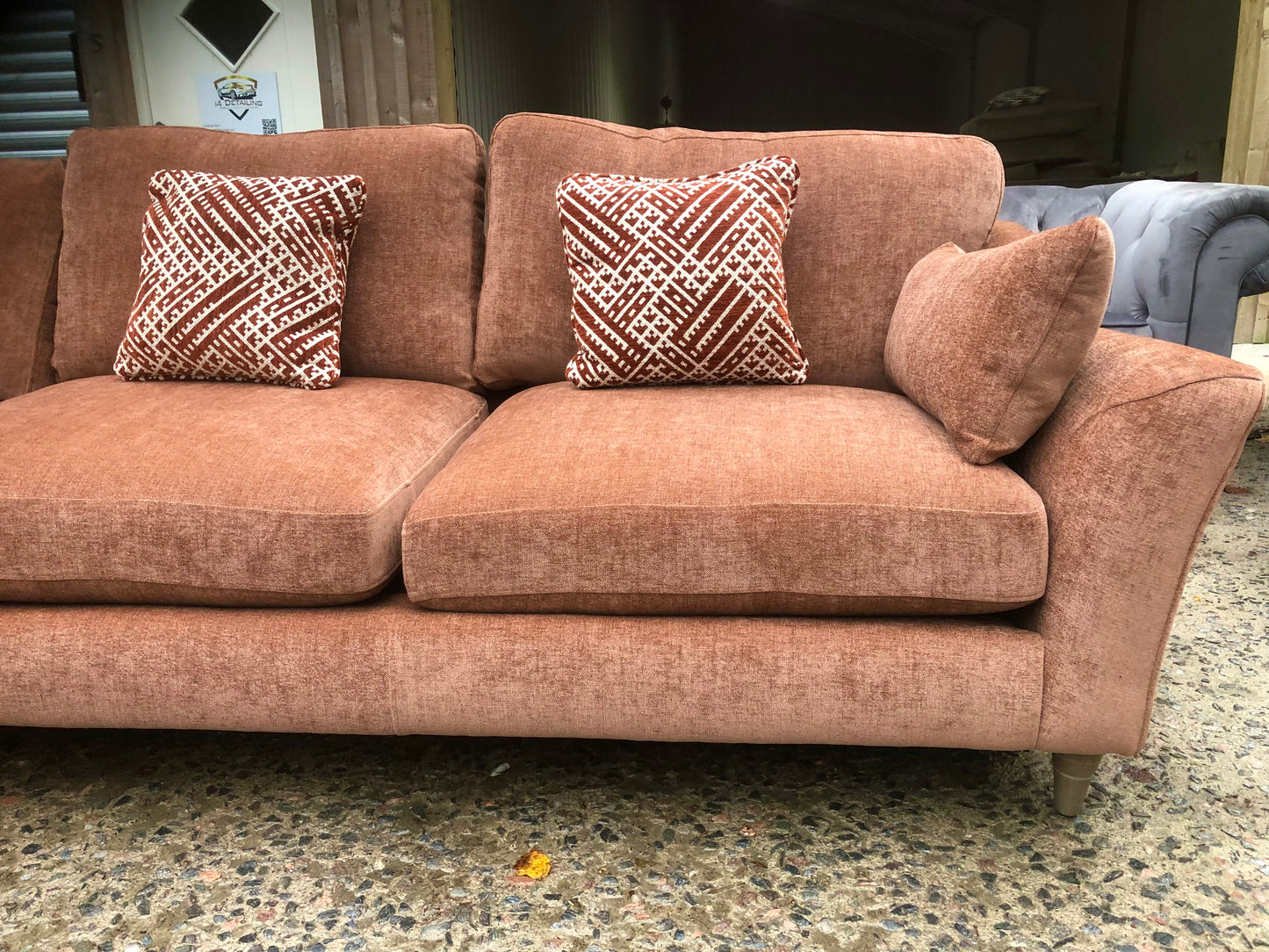 Brand new Terracotta corner sofa