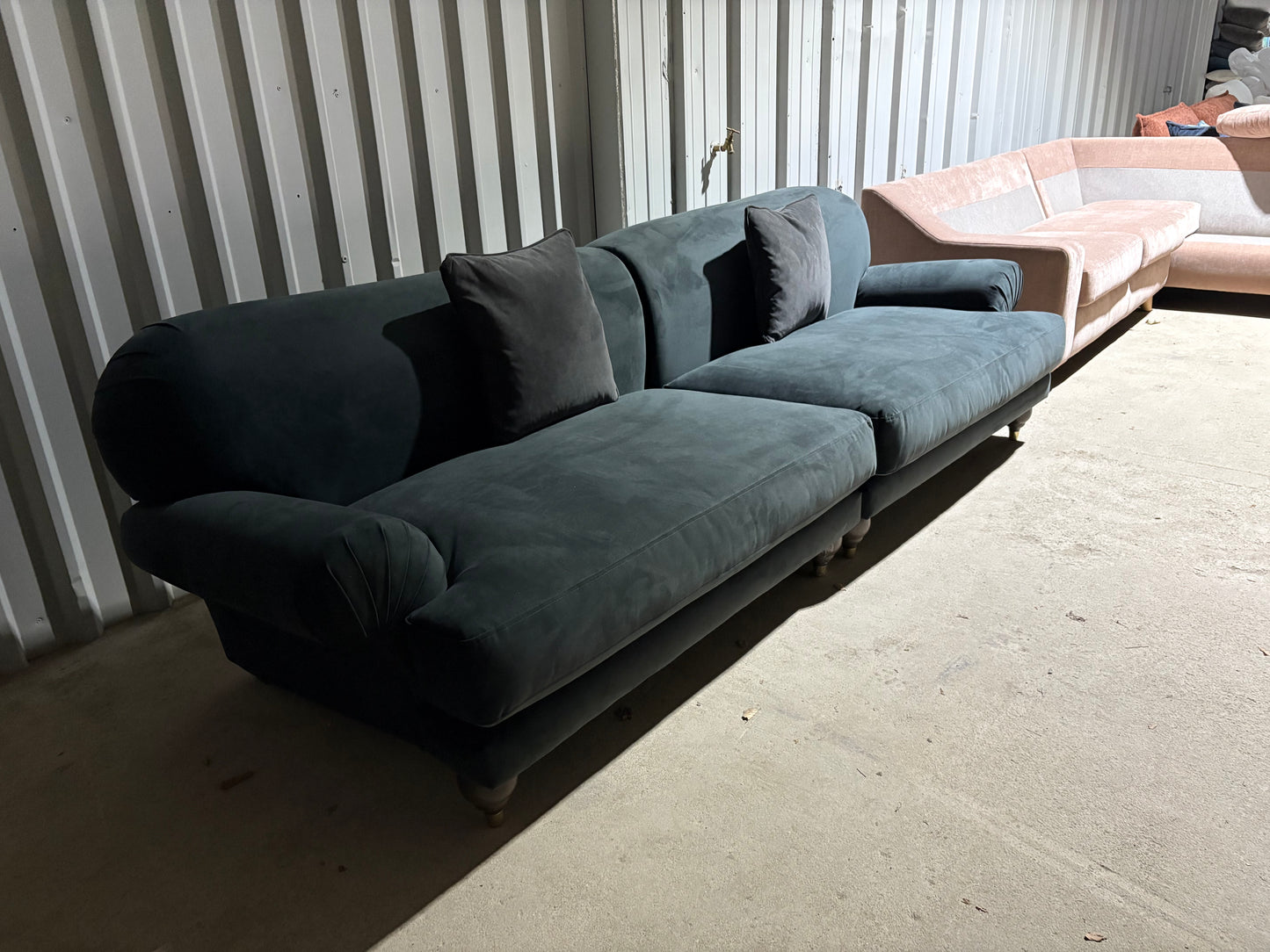 4 seater sofa in Dusty Black Velvet