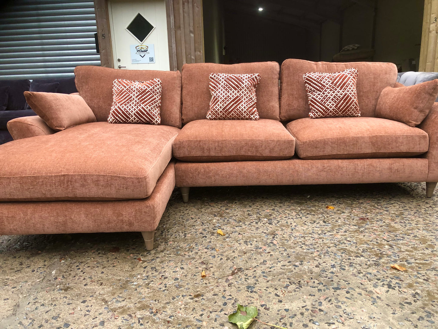 Brand new Terracotta corner sofa