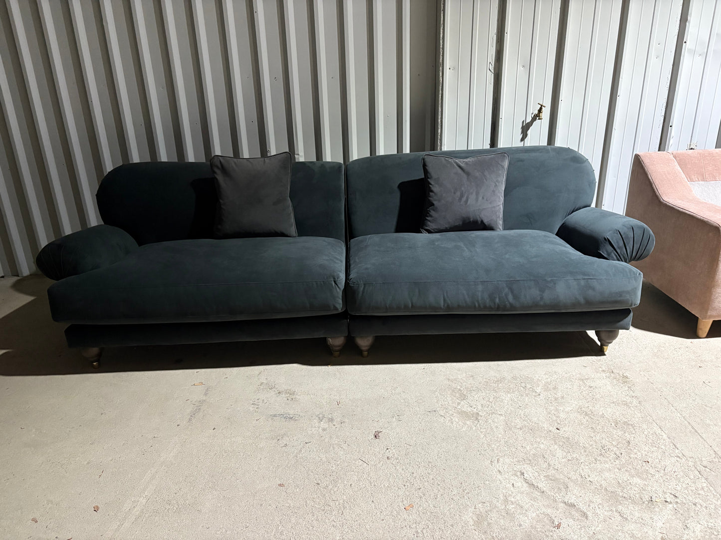 4 seater sofa in Dusty Black Velvet