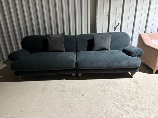 4 seater sofa in Dusty Black Velvet