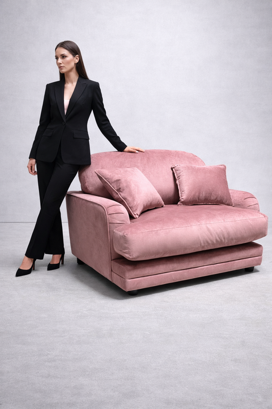 Pink Cuddler Armchair