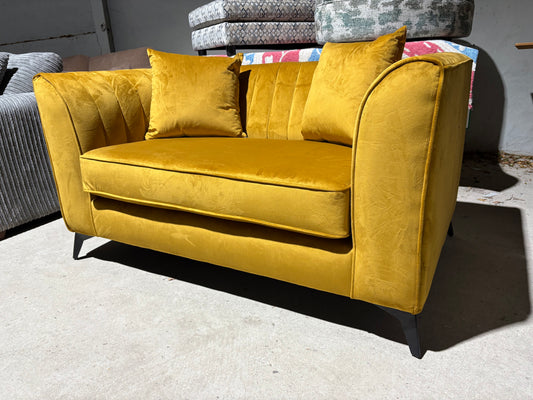 Shellback Cuddler Armchair in Turmeric Velvet