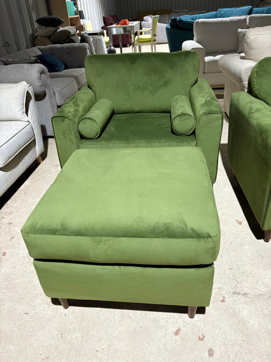 Stunning Cuddler Armchair and Footstool