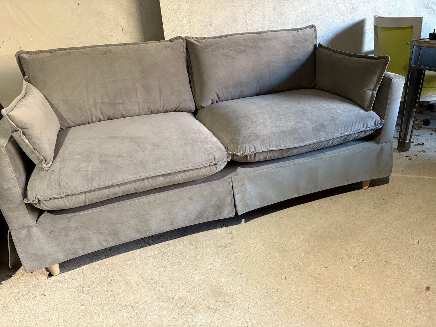 Three Seater Velvet Sofa