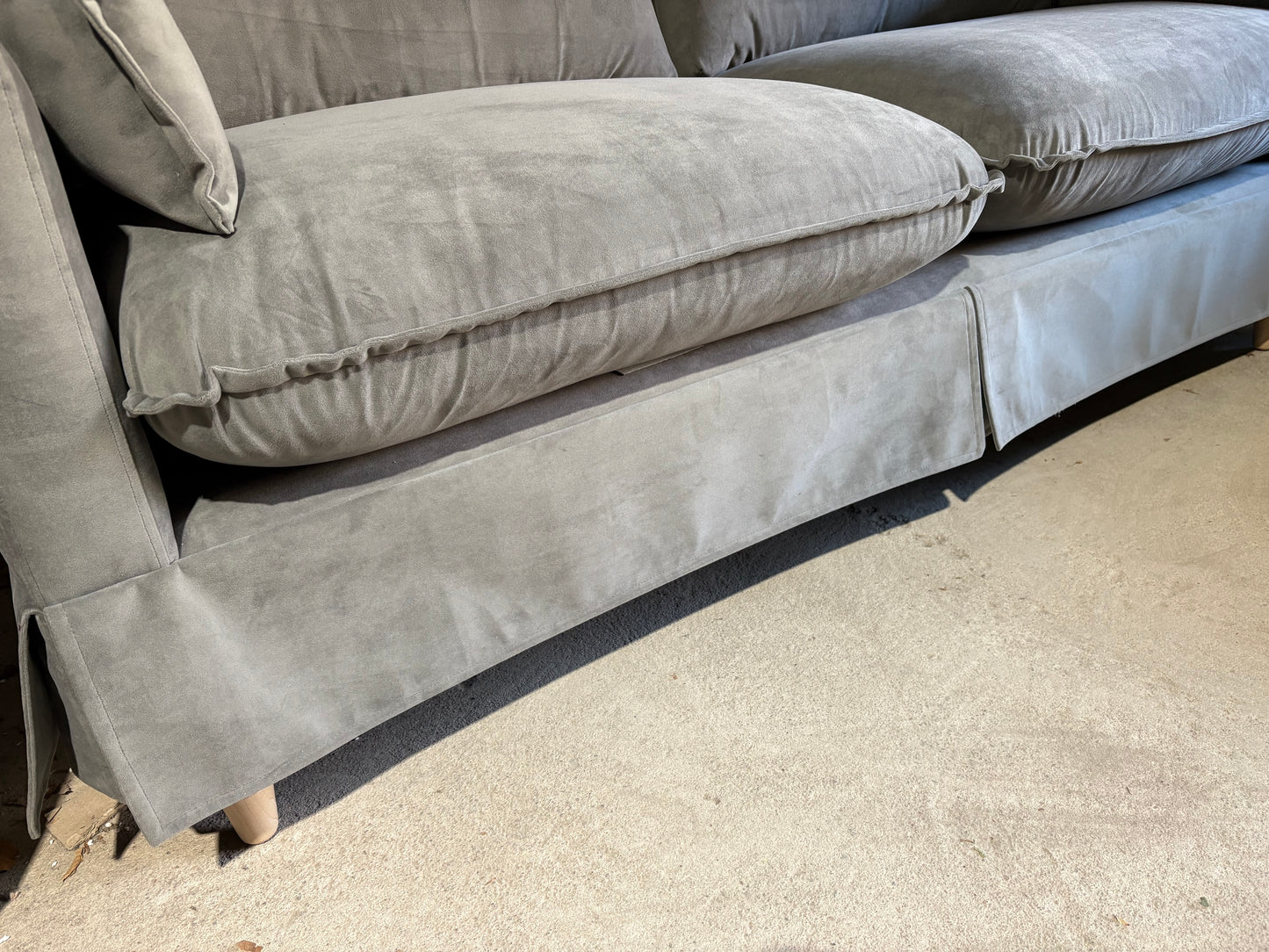 Three Seater Velvet Sofa