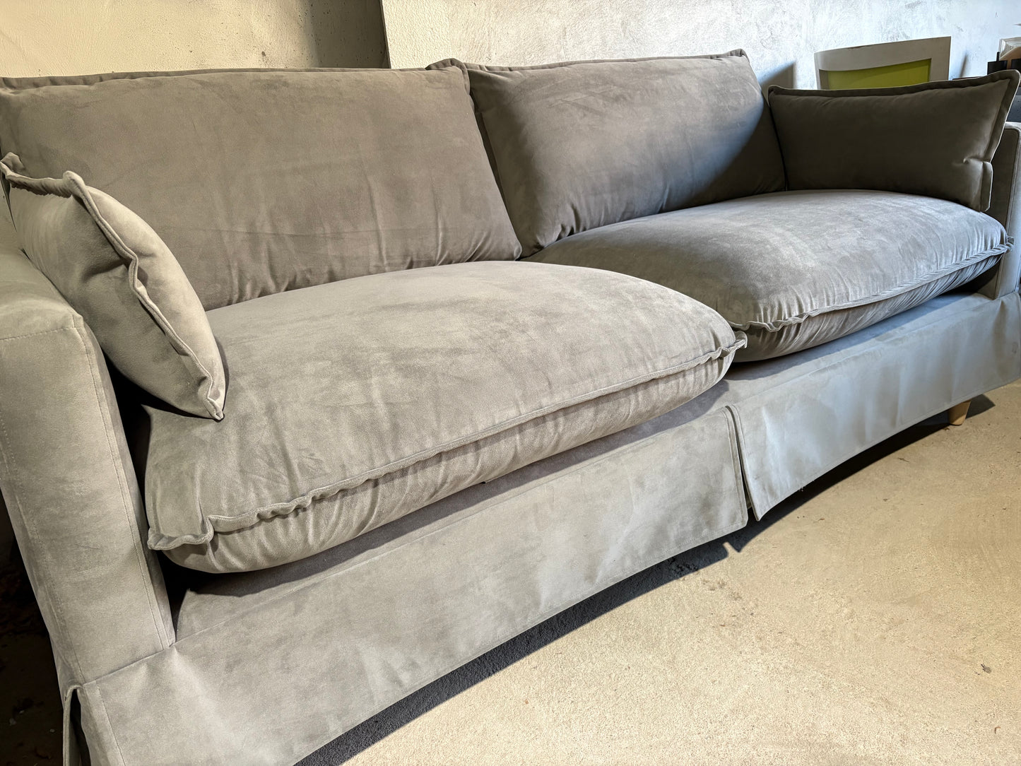 Three Seater Velvet Sofa