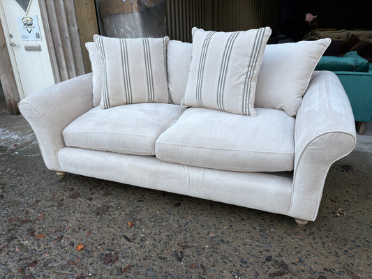 Large 3 seater sofa in Ivory fabric