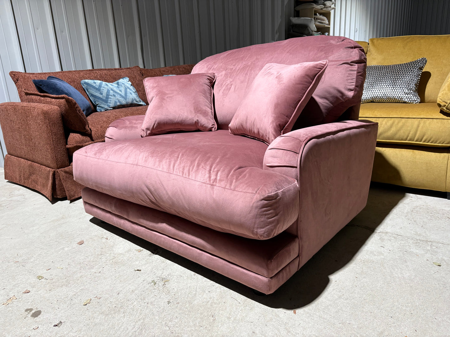 Pink Cuddler Armchair