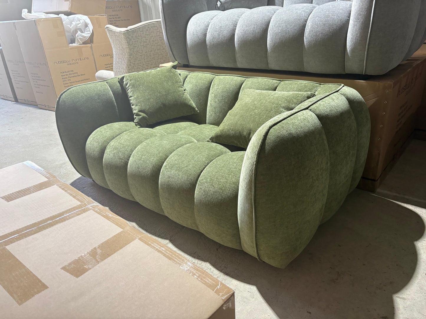 The Donside Bubble Sofa in Moss Green