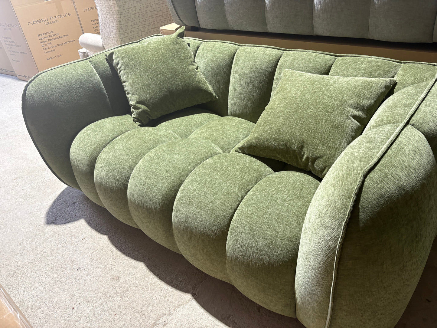 The Donside Bubble Sofa in Moss Green