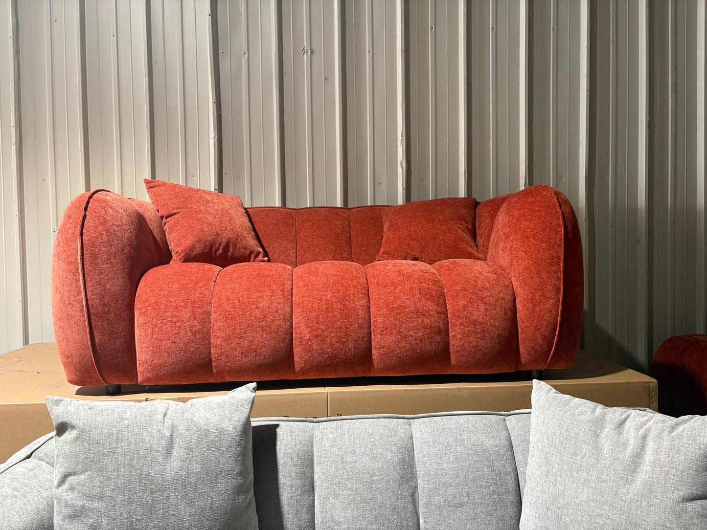 The Donside 2 seater Bubble Sofa in Burnt Orange