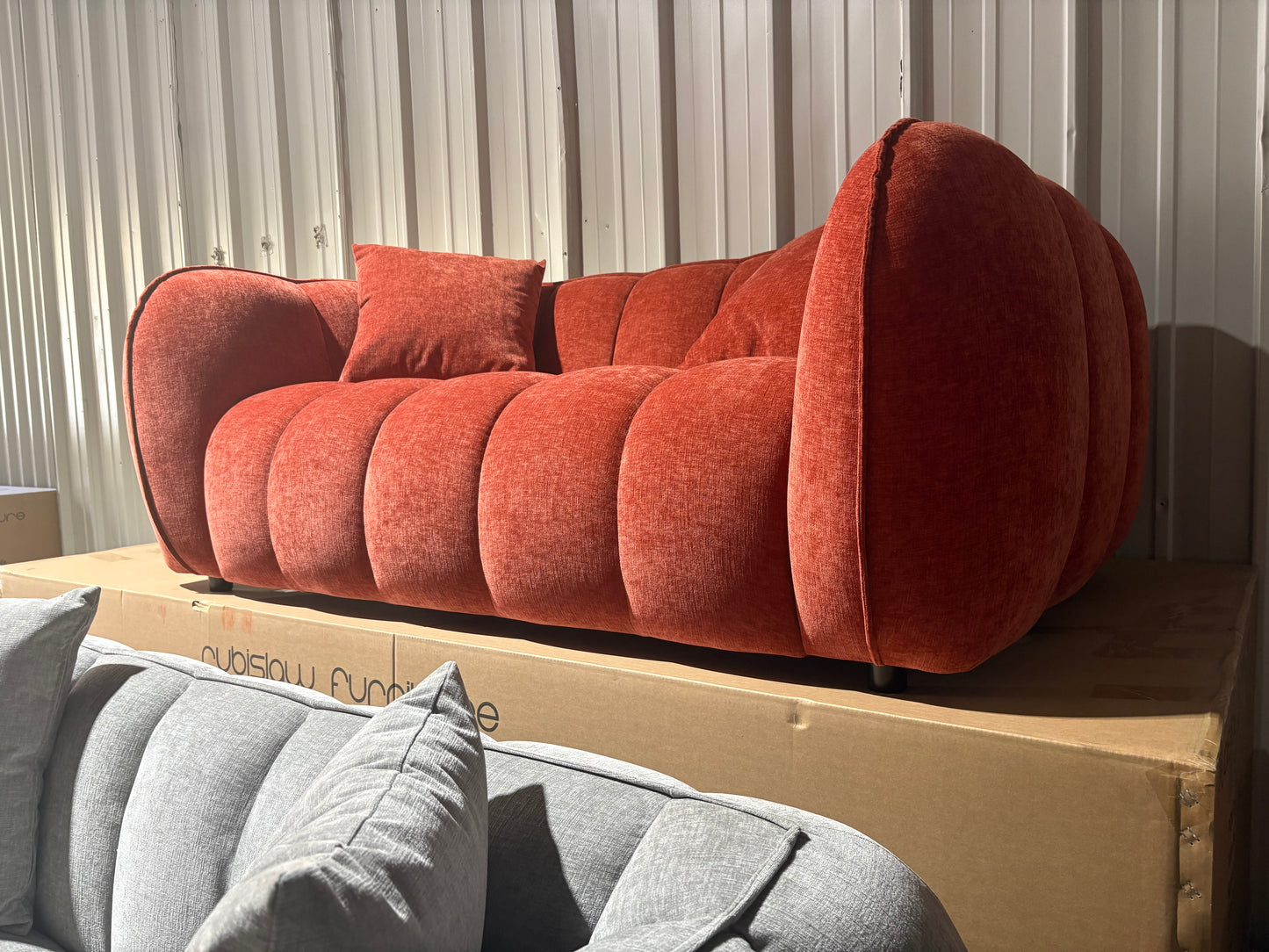 The Donside 2 seater Bubble Sofa in Burnt Orange