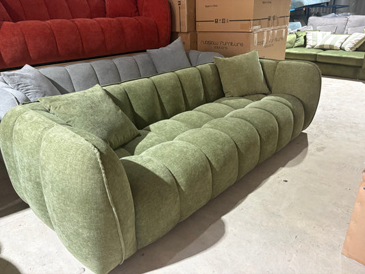The Donside 3 seater Bubble Sofa in Moss Green
