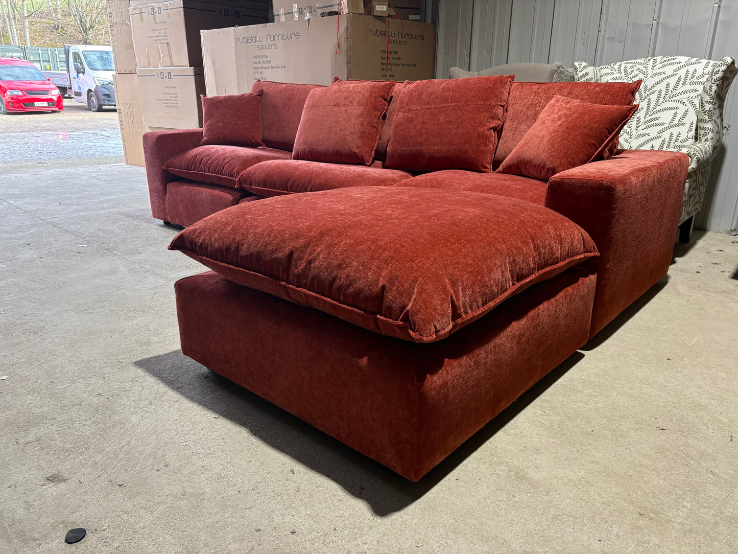 Rubislaw Corner sofa in Burnt Orange