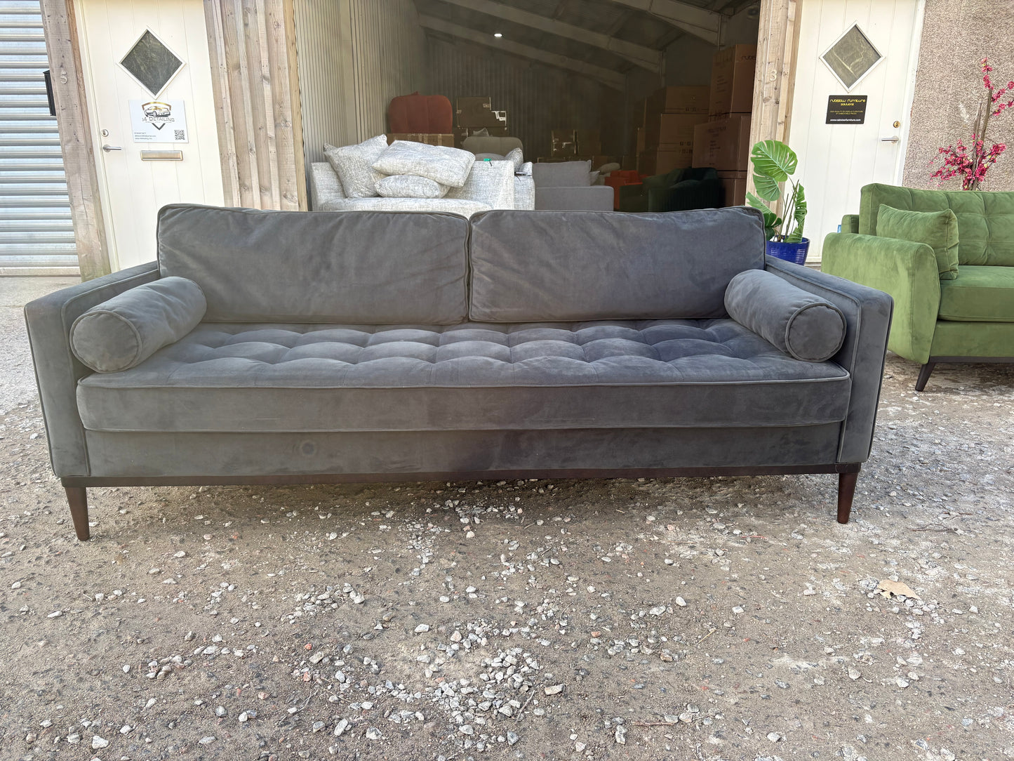 *Half Swyft Sofas retail price* Three Seater in Charcoal Velvet