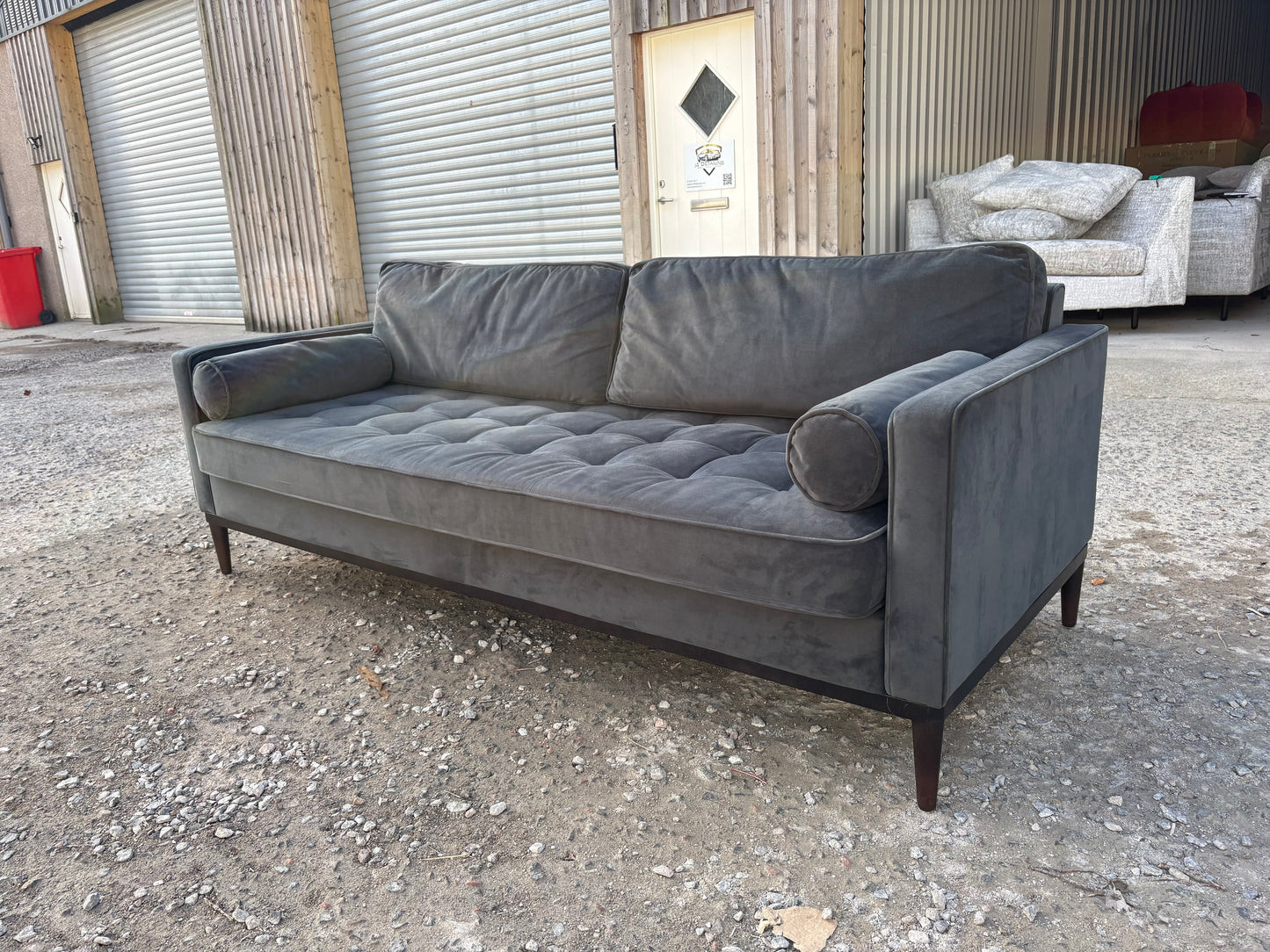 *Half Swyft Sofas retail price* Three Seater in Charcoal Velvet