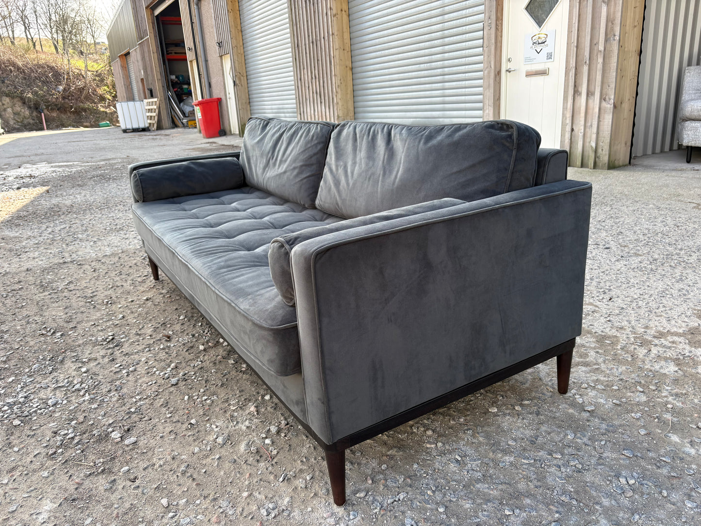 *Half Swyft Sofas retail price* Three Seater in Charcoal Velvet