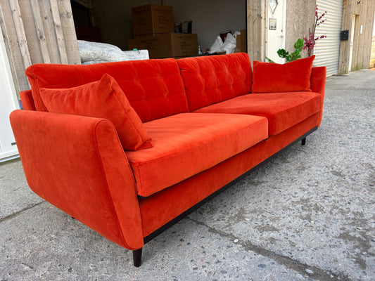 Paprika Velvet 3 seater sofa
