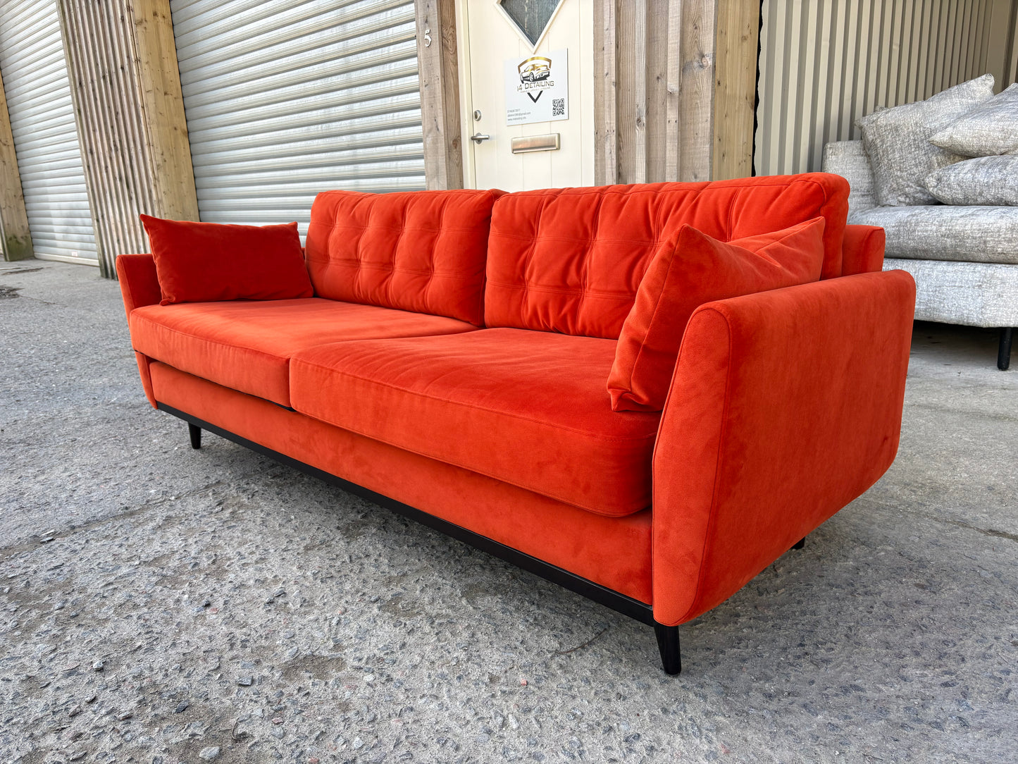 Paprika Velvet 3 seater sofa