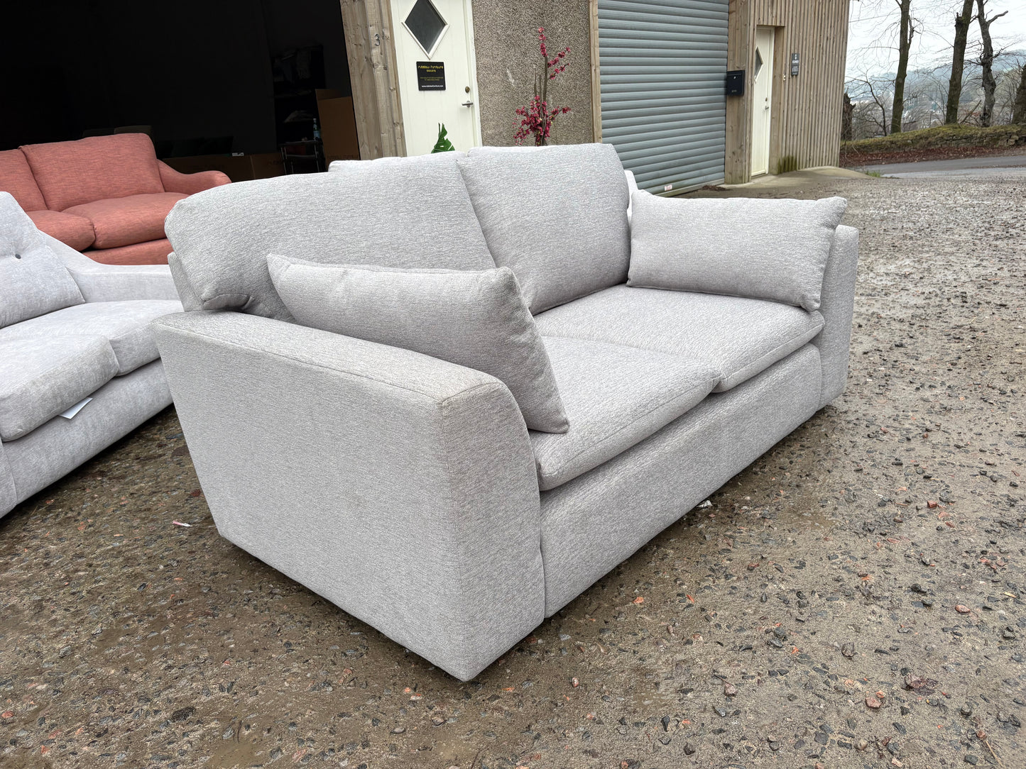 Grey Wool Mix 3 seater sofa (only 1 in stock!)