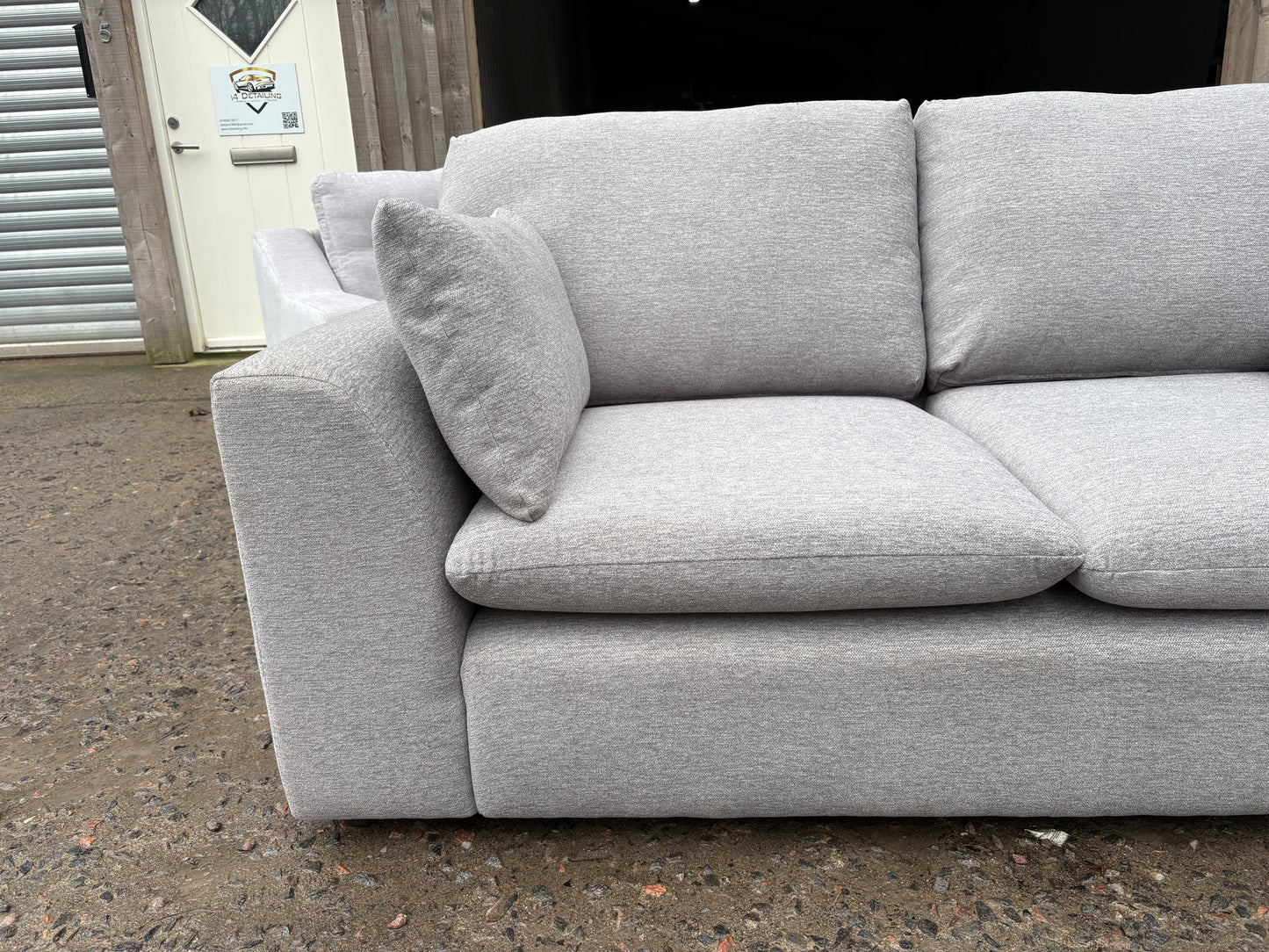 Grey Wool Mix 3 seater sofa (only 1 in stock!)