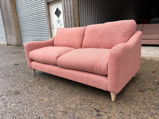 Stunning in Salmon Pink - Super stylish 3 seater sofa
