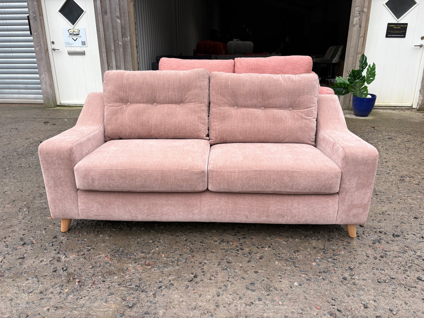 Pretty in Pink! Dusty Pink 2 seater sofa