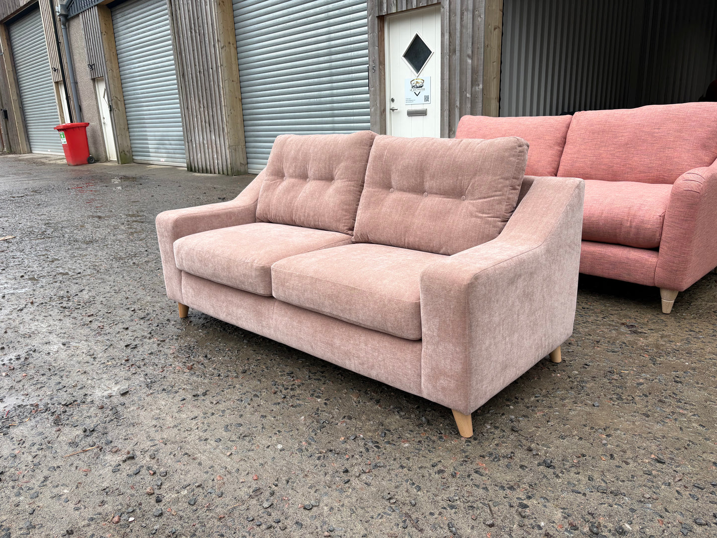 Pretty in Pink! Dusty Pink 2 seater sofa