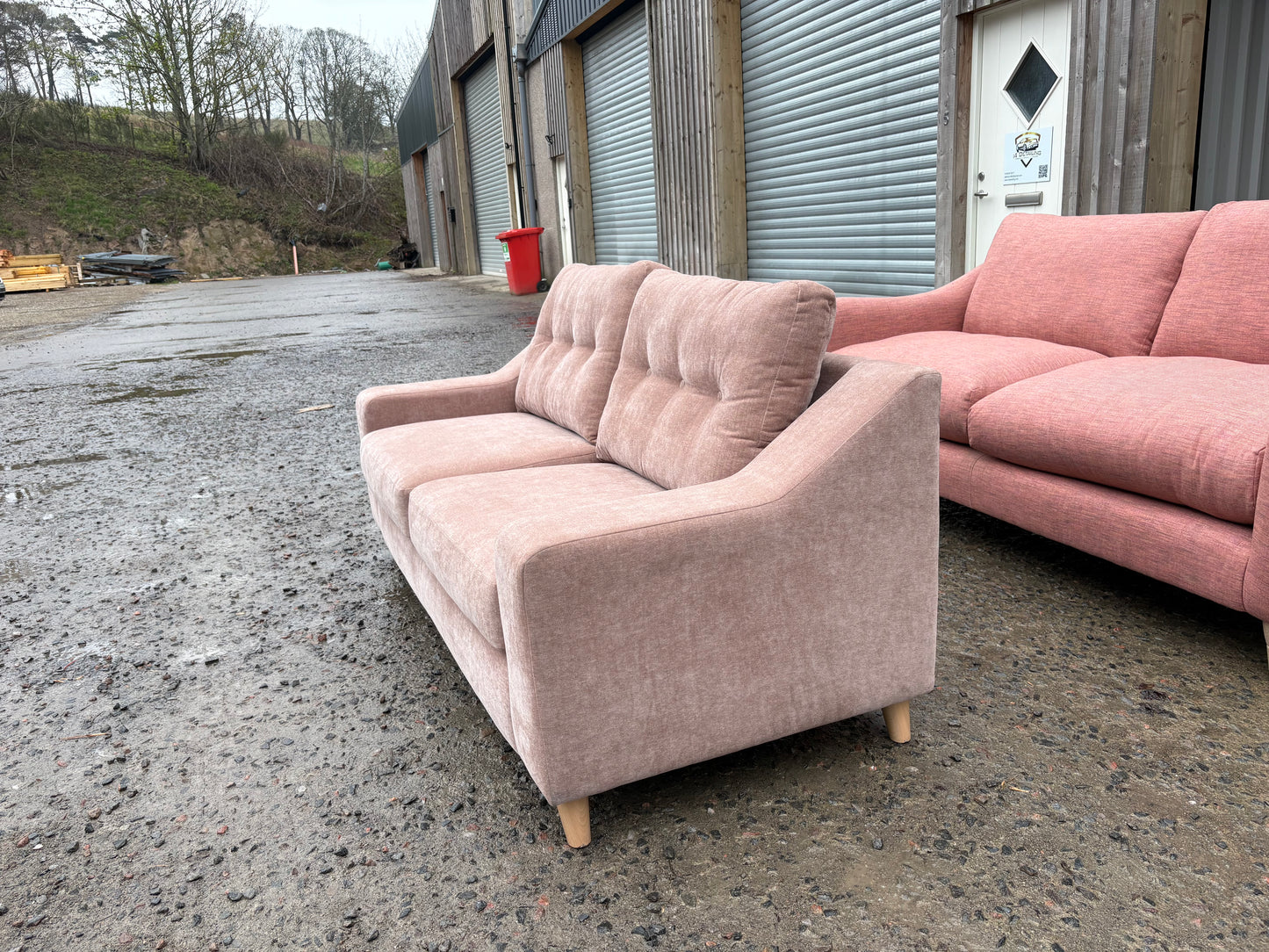 Pretty in Pink! Dusty Pink 2 seater sofa