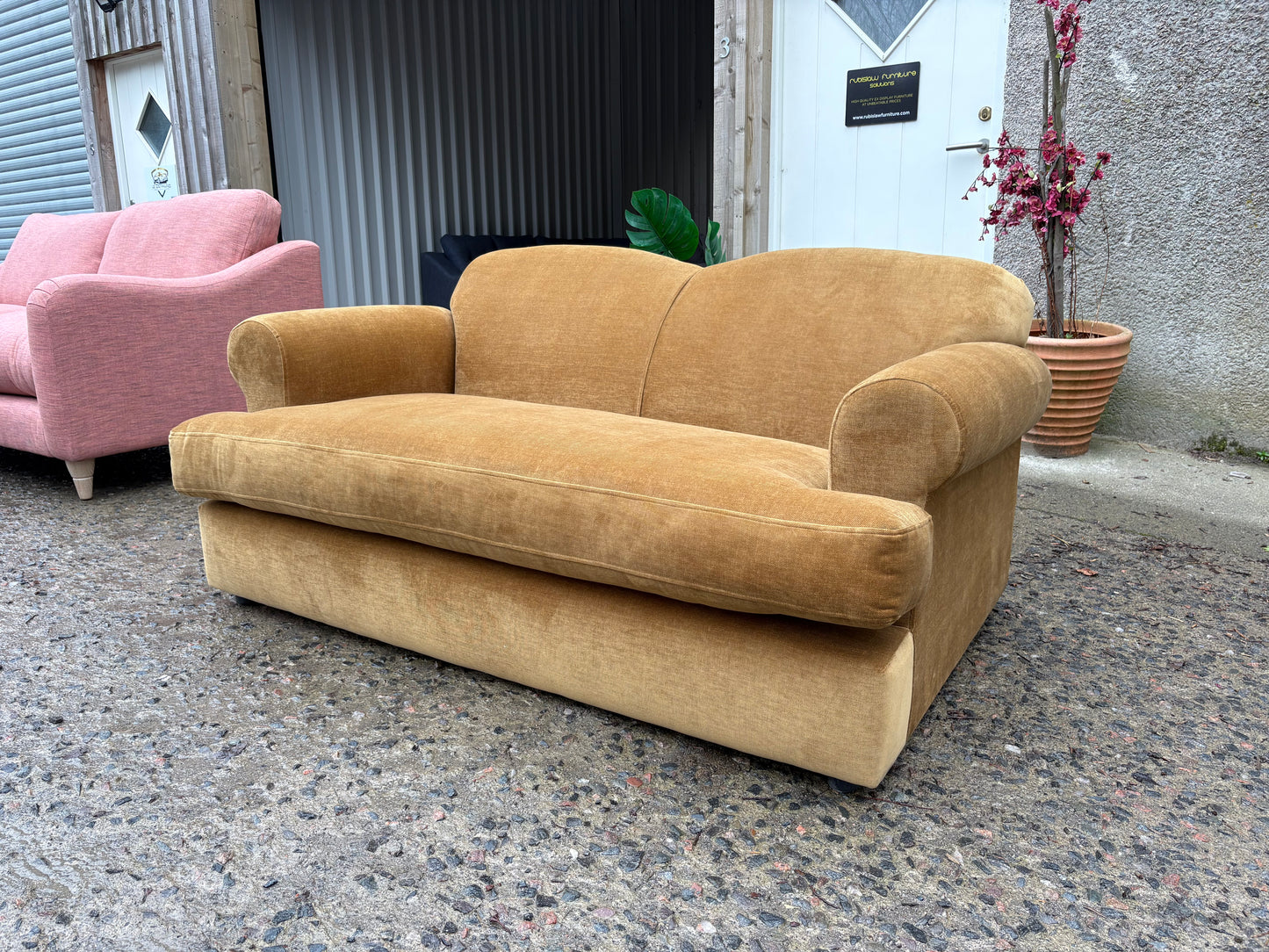 Small Classic Design 2 seater sofa in Dijon fabric