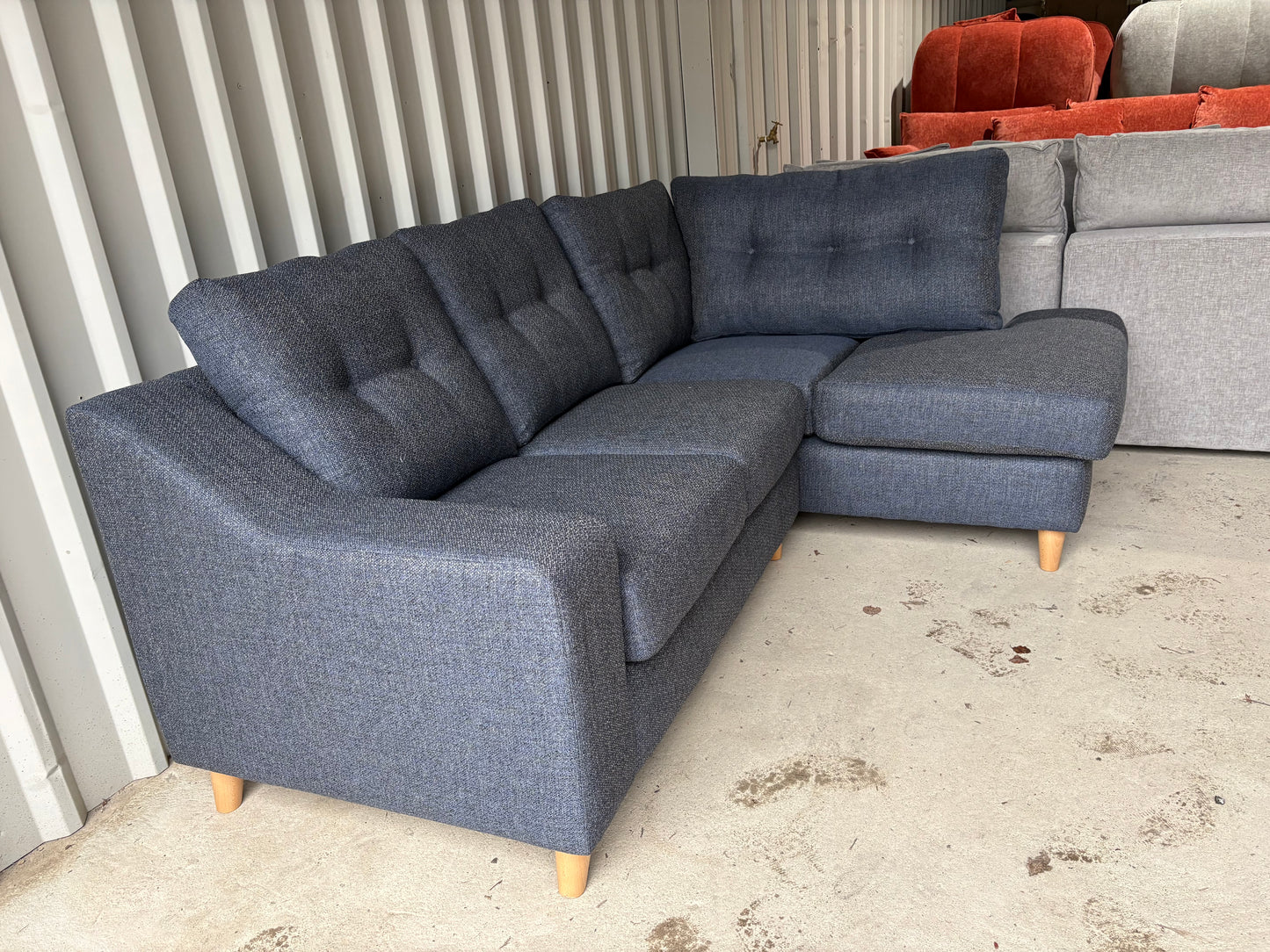 Dark Blue Corner Sofa