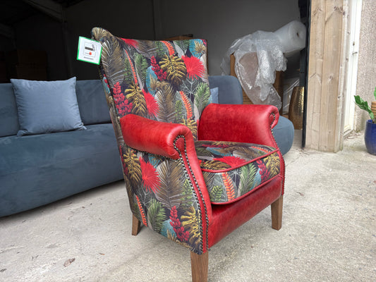 Tropical Print Armchair by The Vintage Sofa Co