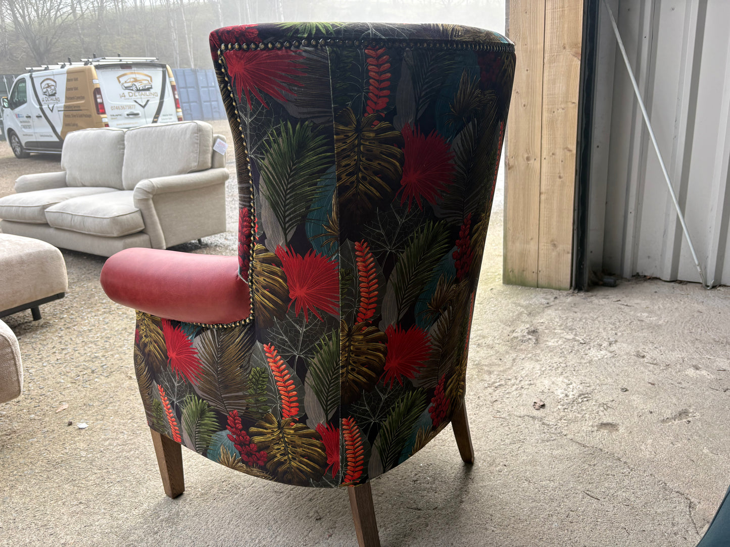 Tropical Print Armchair by The Vintage Sofa Co