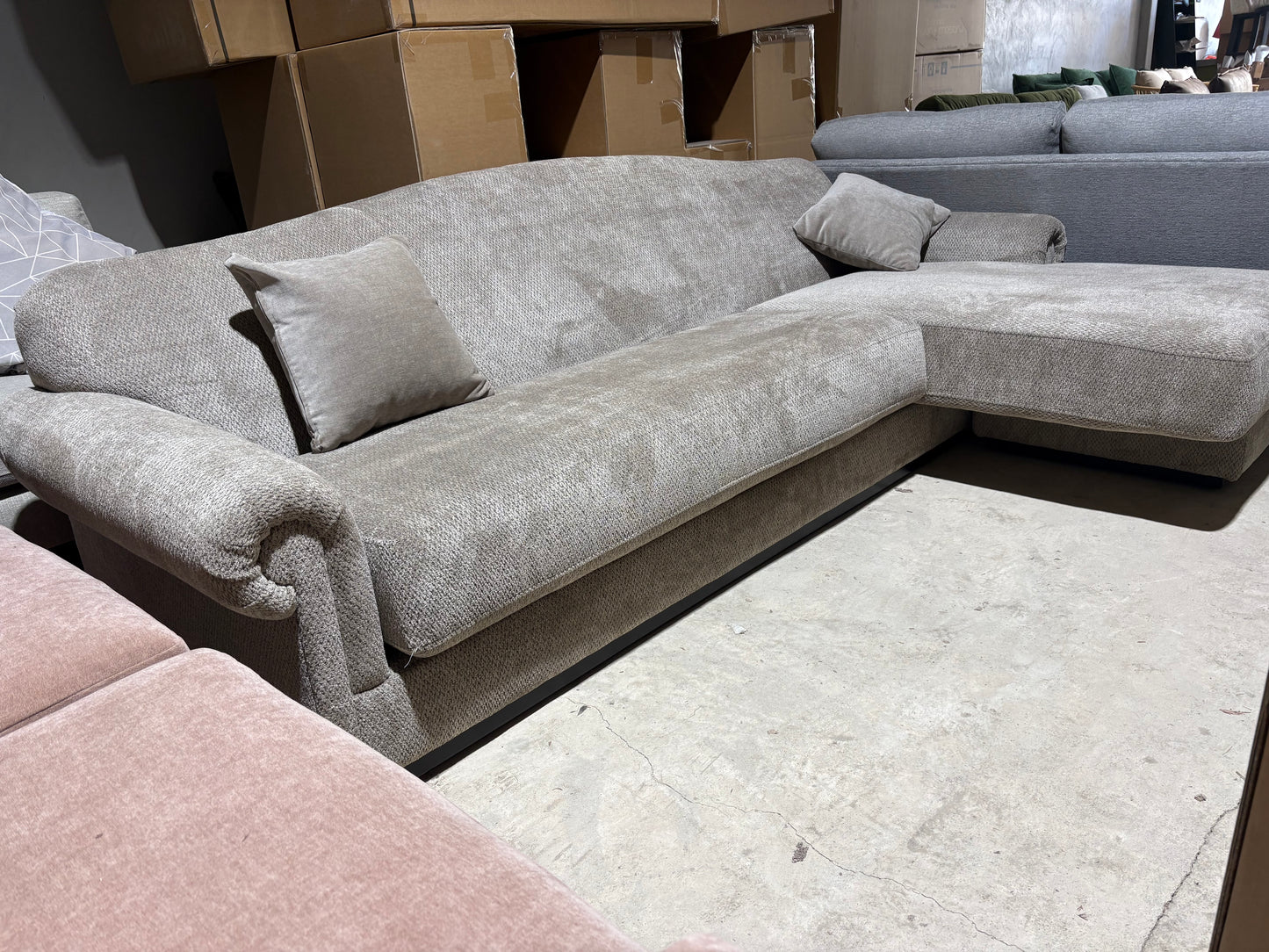 Large Country House style Corner Chaise Sofa