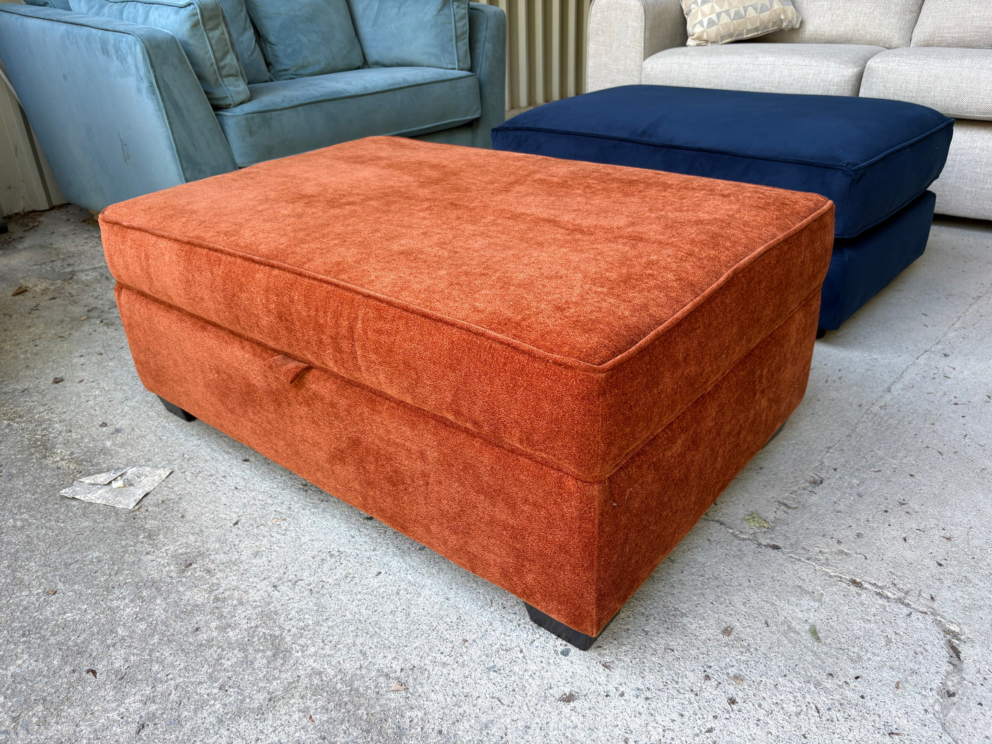 Burnt Orange Storage Footsteps