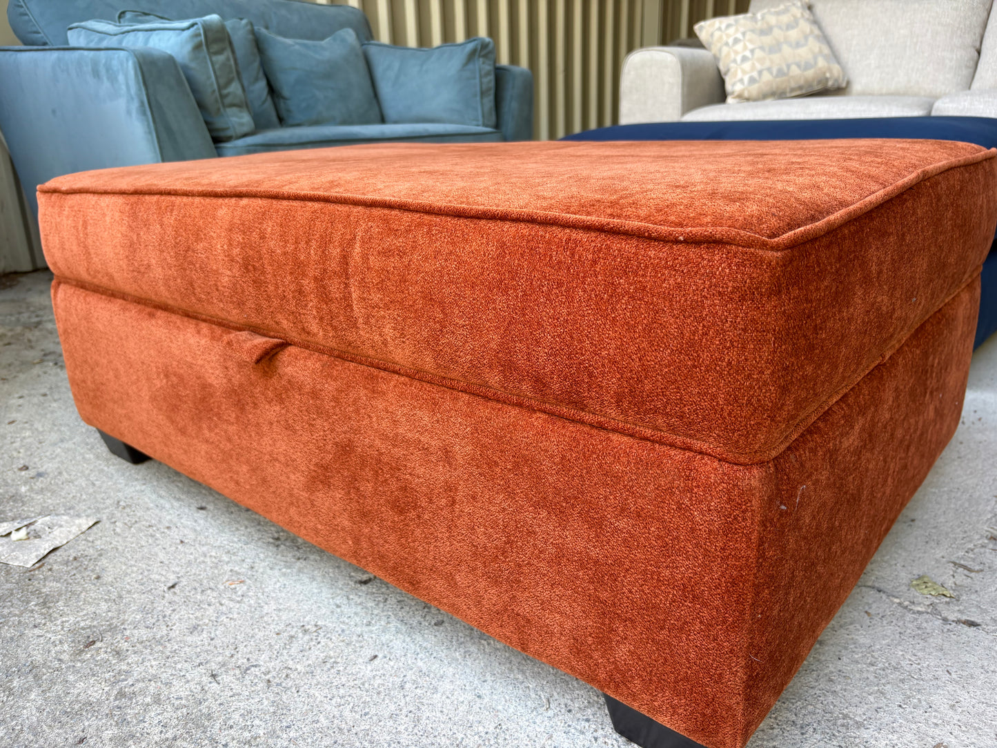 Burnt Orange Storage Footsteps