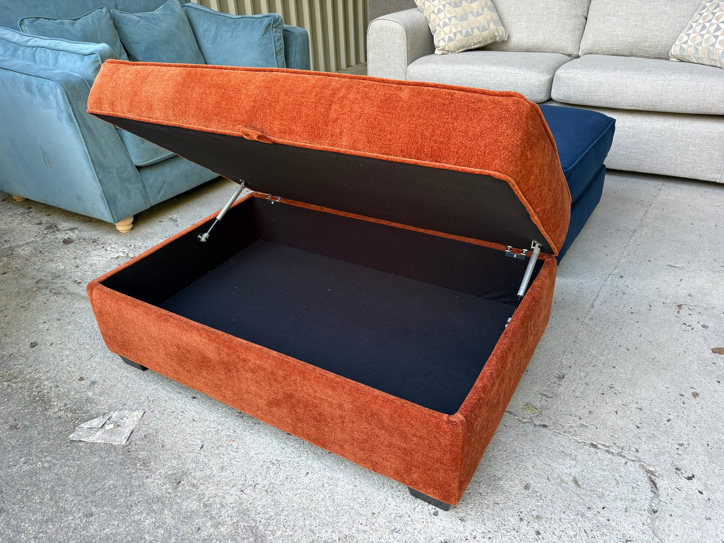 Burnt Orange Storage Footsteps